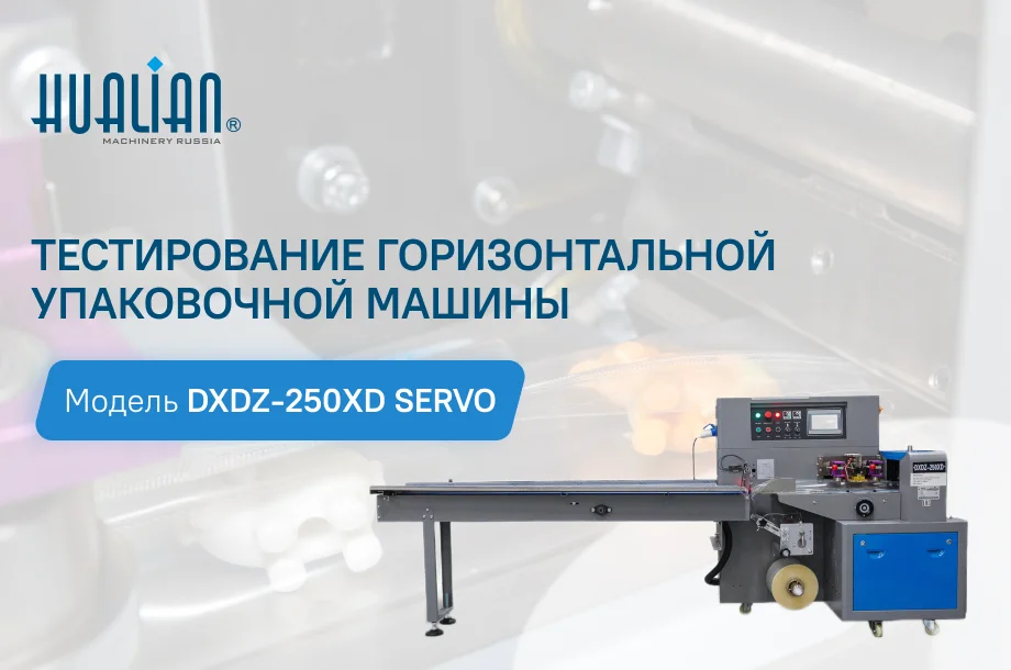 Новая горизонтальная упаковочная машина DXDZ-250XD Servo успешно прошла испытания