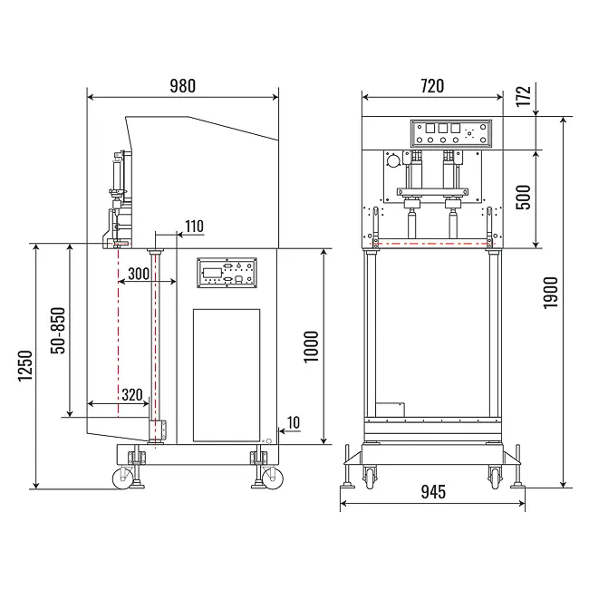 Вакуумный упаковщик DZQ-1000L Hualian - Купить с доставкой по всей России - 4