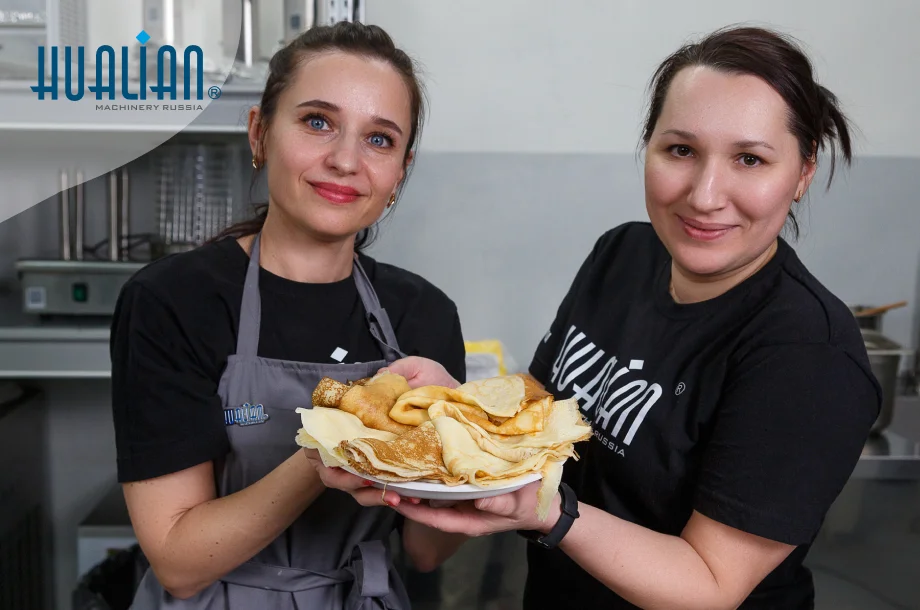 Блины на Масленицу вкуснее и удобнее печь на оборудовании Hualian! 