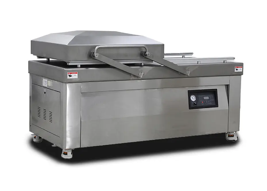 Напольная двухкамерная вакуум-упаковочная машина HVC-720S/2B-G SS (нерж., газ, электр. панель, 380В)  Hualian - Купить с доставкой по всей России - 3
