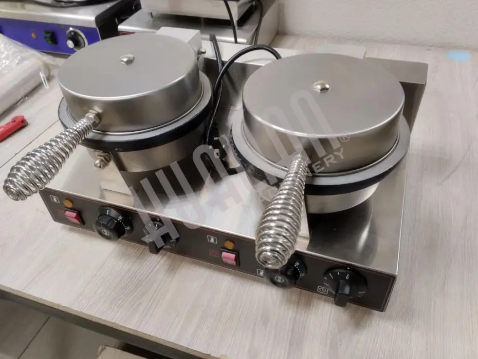 Вафельница для плоских вафель HCB-2 (2 секции, круг) (Выставочный образец) Hualian - Купить с доставкой по всей России - 3