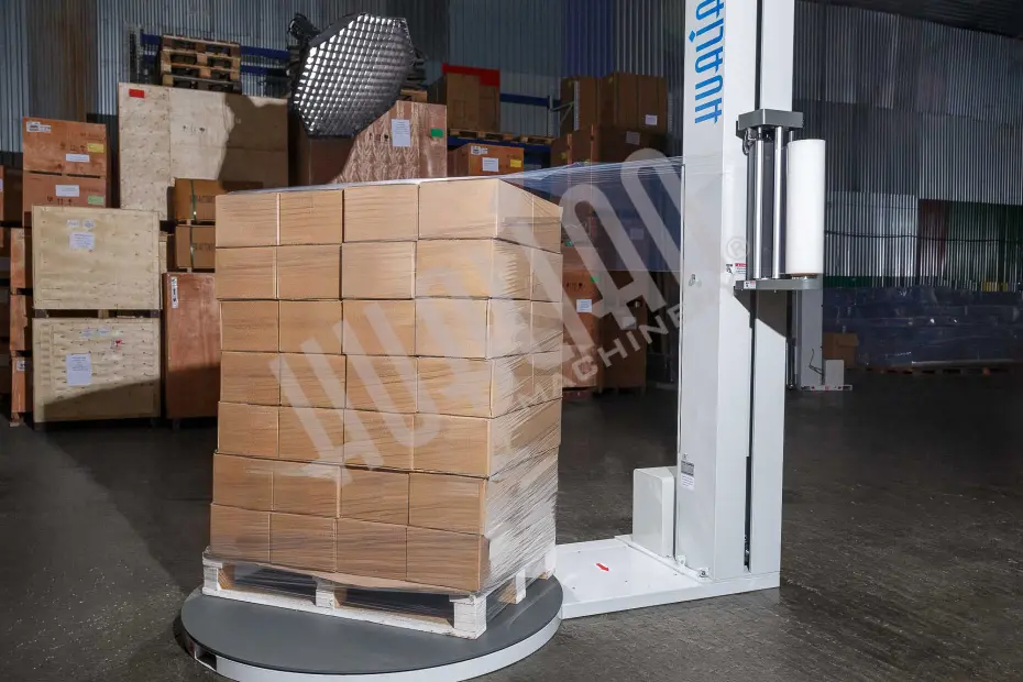 Паллетоупаковщик HL-1650E Economical с механическим натяжением Hualian - Купить с доставкой по всей России - 9
