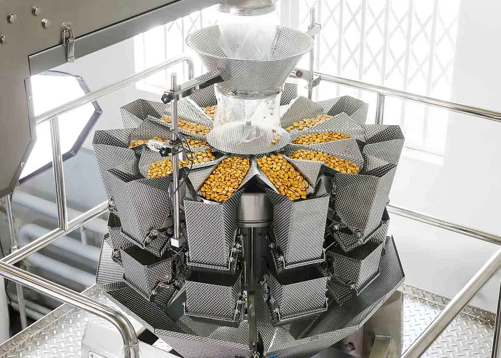 Упаковочная линия HLNV-420D с мультиголовочным дозатором