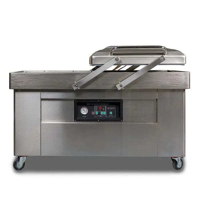 Напольная двухкамерная вакуум-упаковочная машина DZQ-600/2SB (нерж., газ) Эко Hualian - Купить с доставкой по всей России