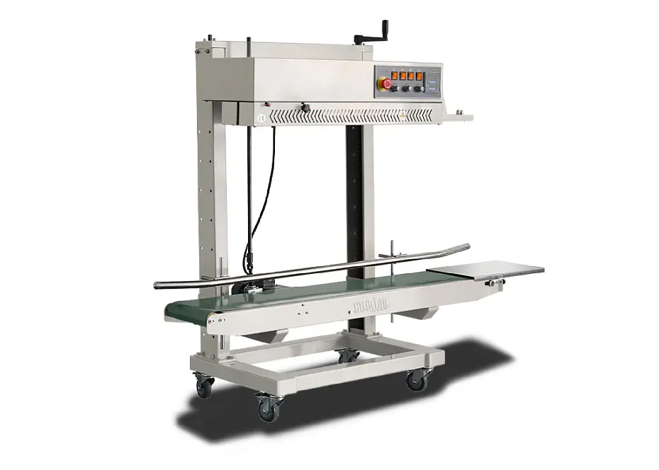 Роликовый конвейерный запайщик FRCM-1120L (крашеный корпус, с датером) Hualian - Купить с доставкой по всей России - 3