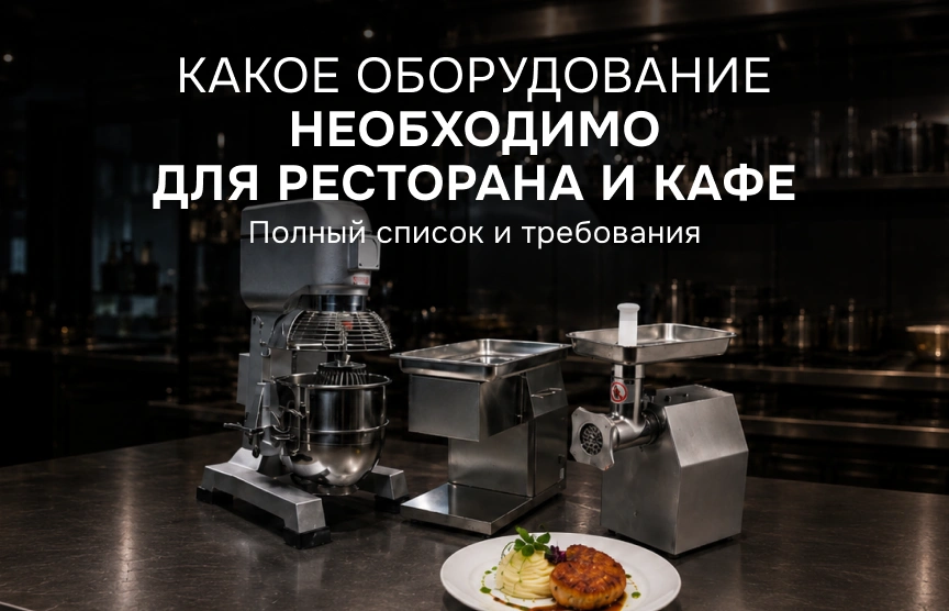 Какое оборудование необходимо для ресторана и кафе: полный список и требования