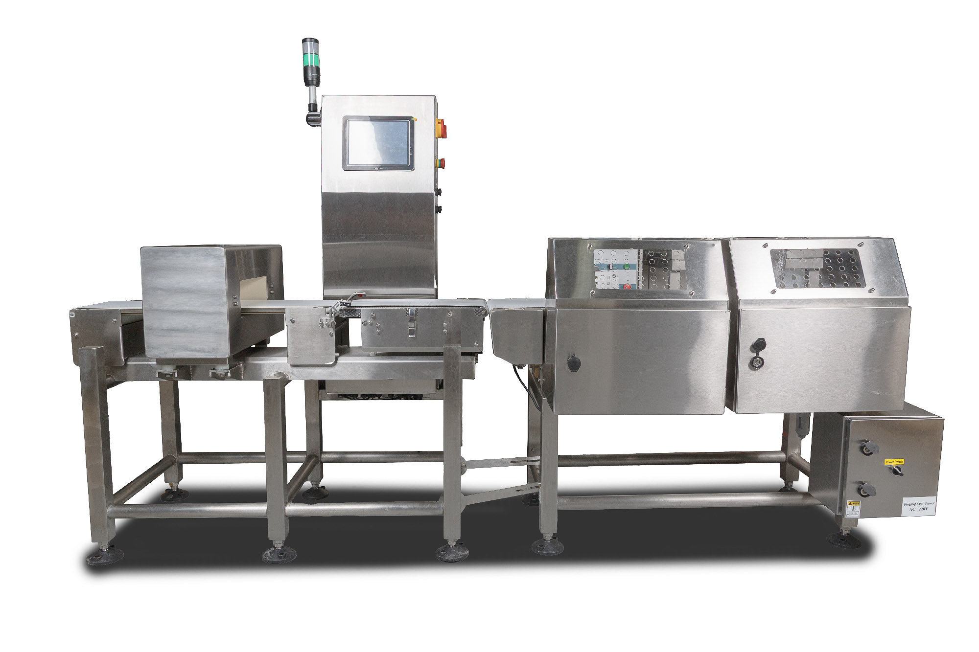 Контрольно-динамические весы IMC-230L-3H (IP65, двойной толкатель, 2 бокса, левая подача)