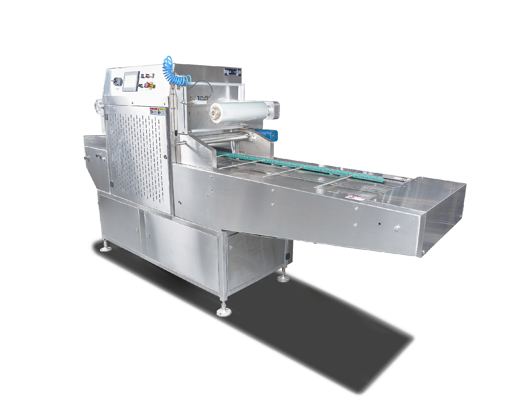 Автоматический запайщик лотков с функцией вакуумной газации HVT-450A/2 V2 (нерж., лоток 210*148)