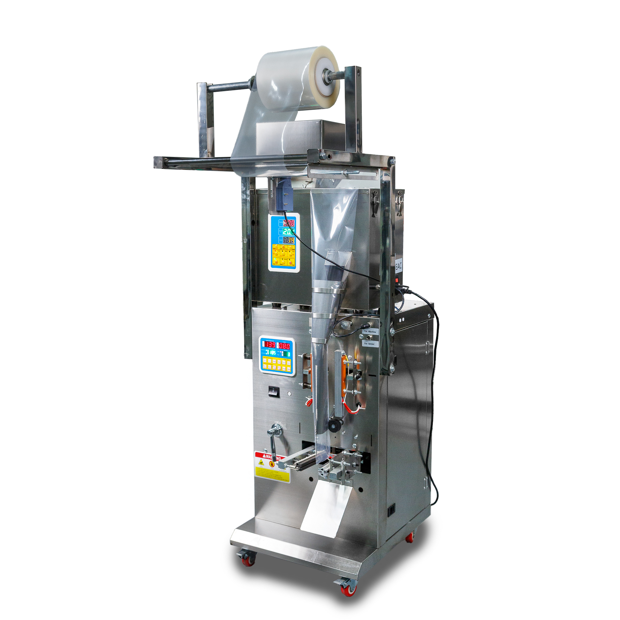 Автоматическая фасовочно-упаковочная машина DXDK-100 NEW (3-х шовный пакет, ширина пленки 150 мм)