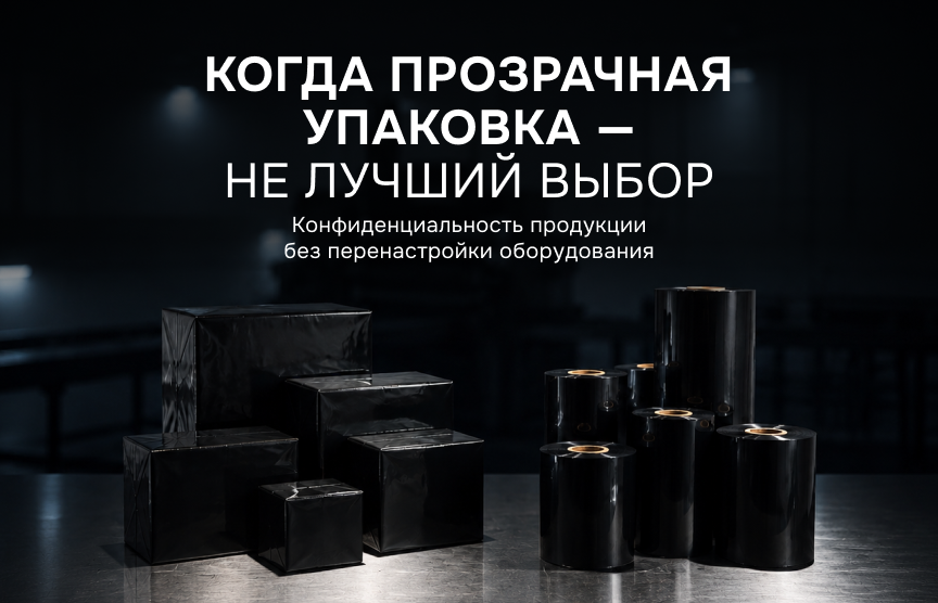 Черная ПОФ-пленка: где применяется и какие преимущества дает непрозрачная термоусадочная упаковка