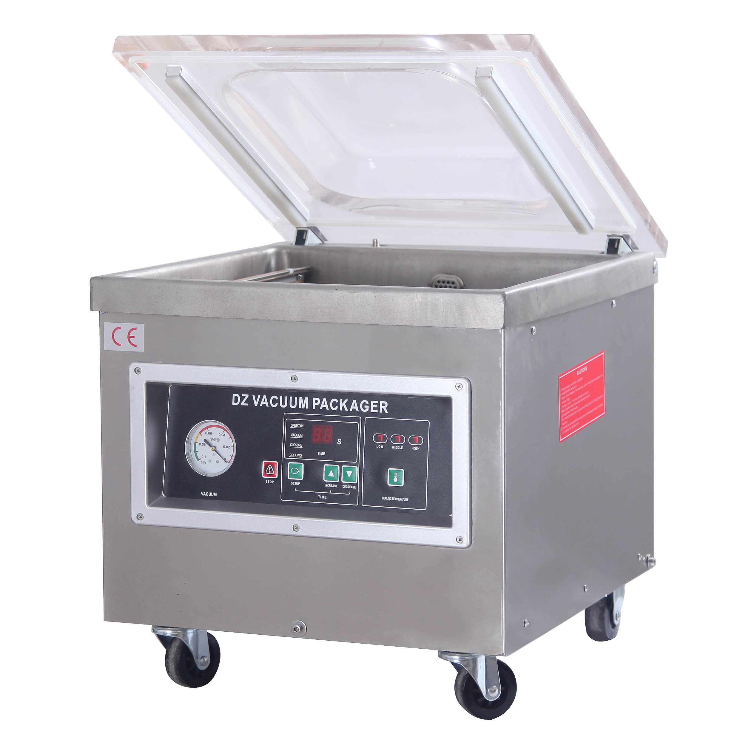Настольный вакуумный упаковщик DZQ-400/2T (нерж., обрезка)