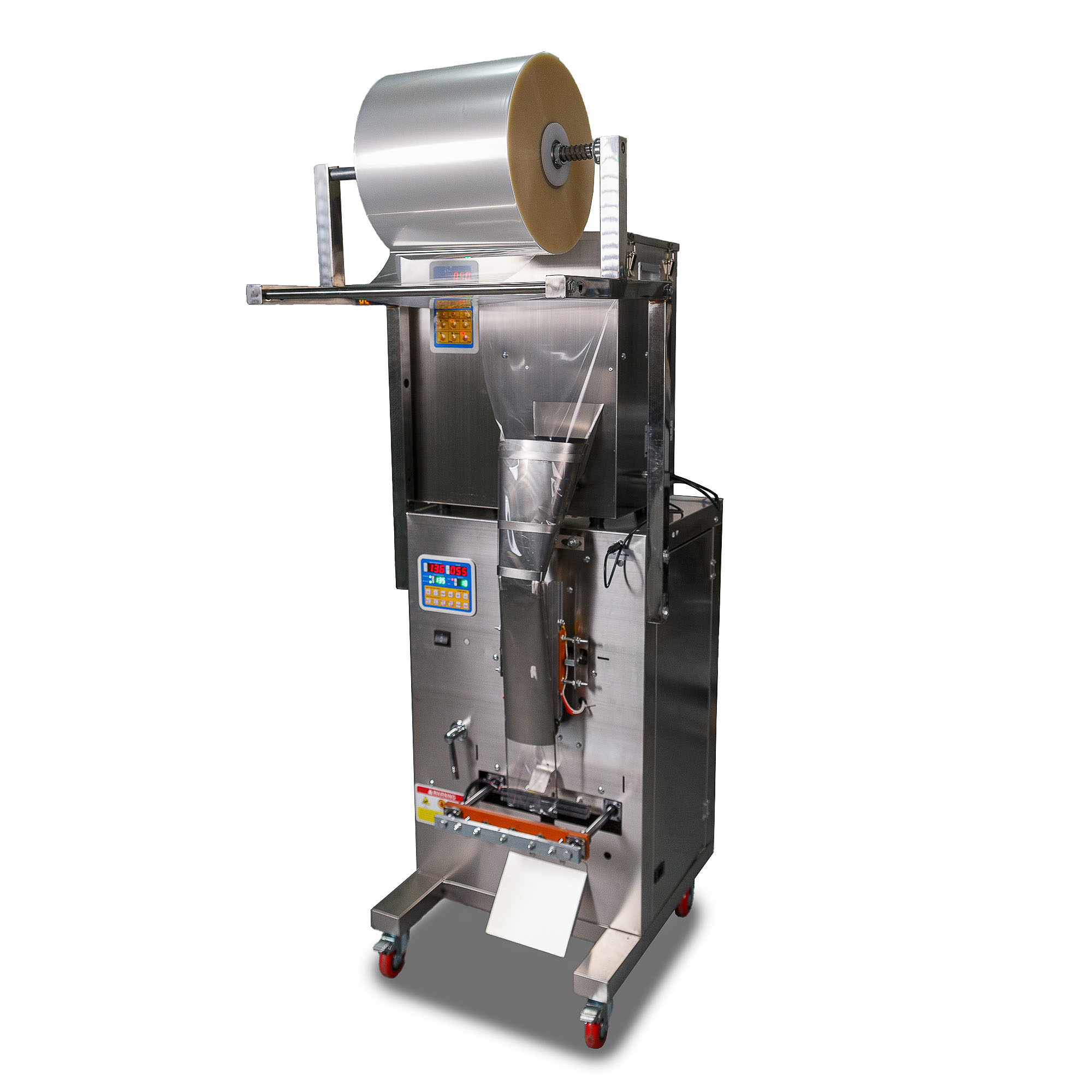 Автоматическая фасовочно-упаковочная машина DXDK-500 NEW (3-х шовный пакет, ширина пленки 200 мм)