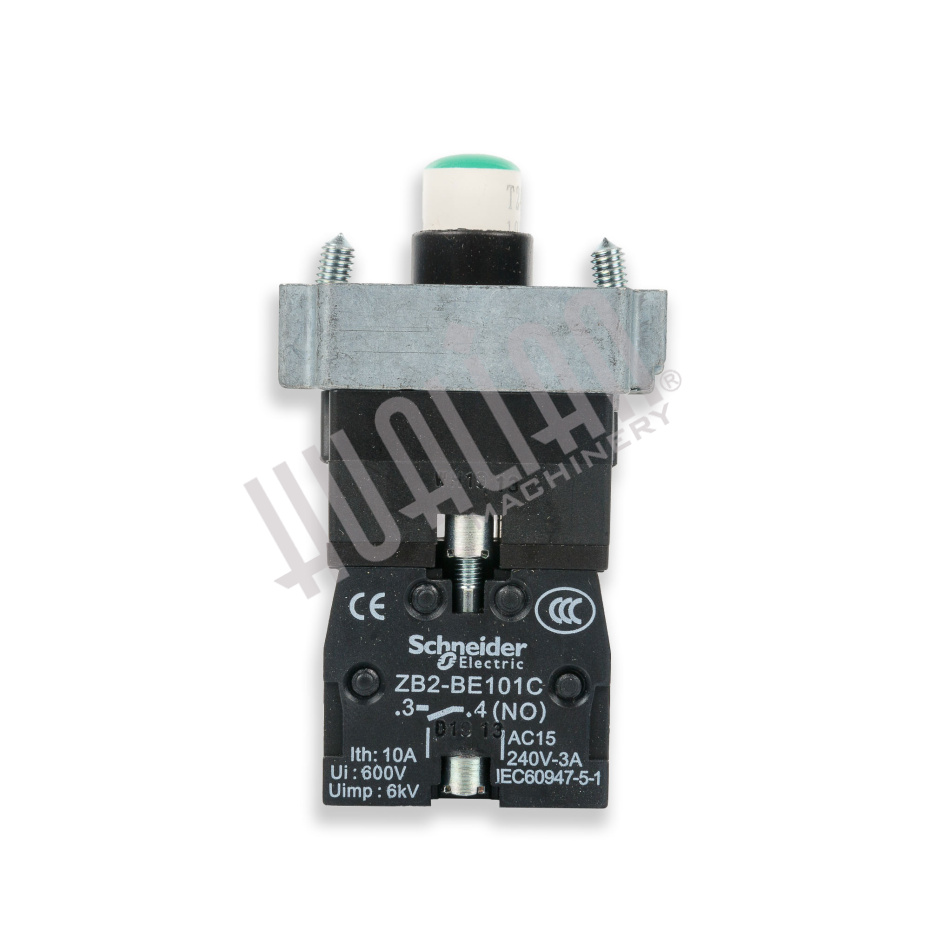 Кнопка с подсветкой (контактная группа, НР, зеленая) (панель управления BSF-5640LG) Hualian - Купить с доставкой по всей России