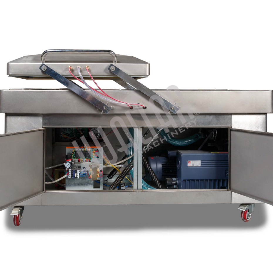 Напольная двухкамерная вакуум-упаковочная машина DZQ-700/2SB (нерж., газ) Hualian - Купить с доставкой по всей России - 18