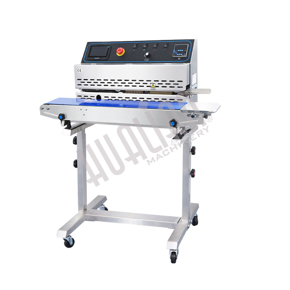 Горизонтальный конвейерный роликовый запайщик FRP-810III (на консоли, каплеструйный принтер) Hualian - Купить с доставкой по всей России