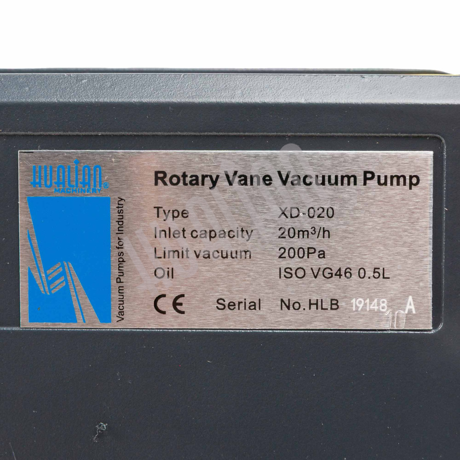 Вакуумный насос XD-020 (HM), в сборе с двигателем, 20 м³/ч, 220 В, 750 Вт, для DZ, HVC, HVT, TB Hualian - Купить с доставкой по всей России - 2