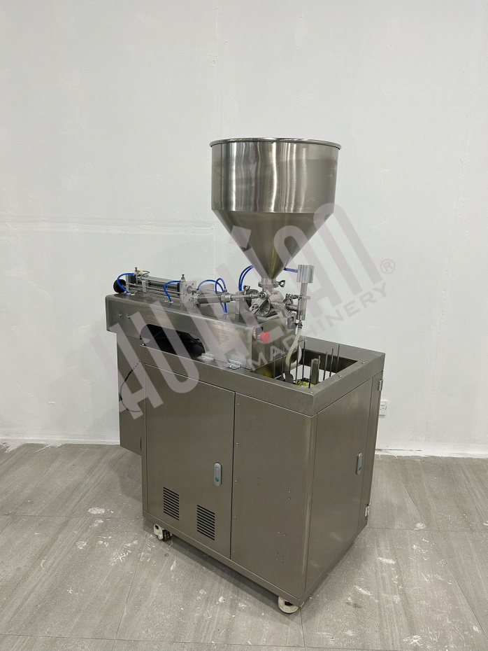 Мини дой-пак линия с поршневым дозатором для пакетов с зип-локом HLDX-9018G Hualian - Купить с доставкой по всей России - 2