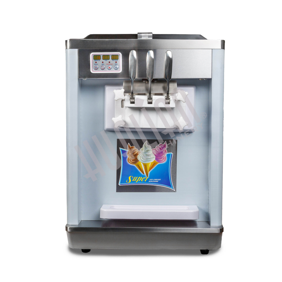 Фризер для мягкого мороженого HIM-03 с функцией ночного хранения и помпой (3 рожка) Hualian - Купить с доставкой по всей России - 2