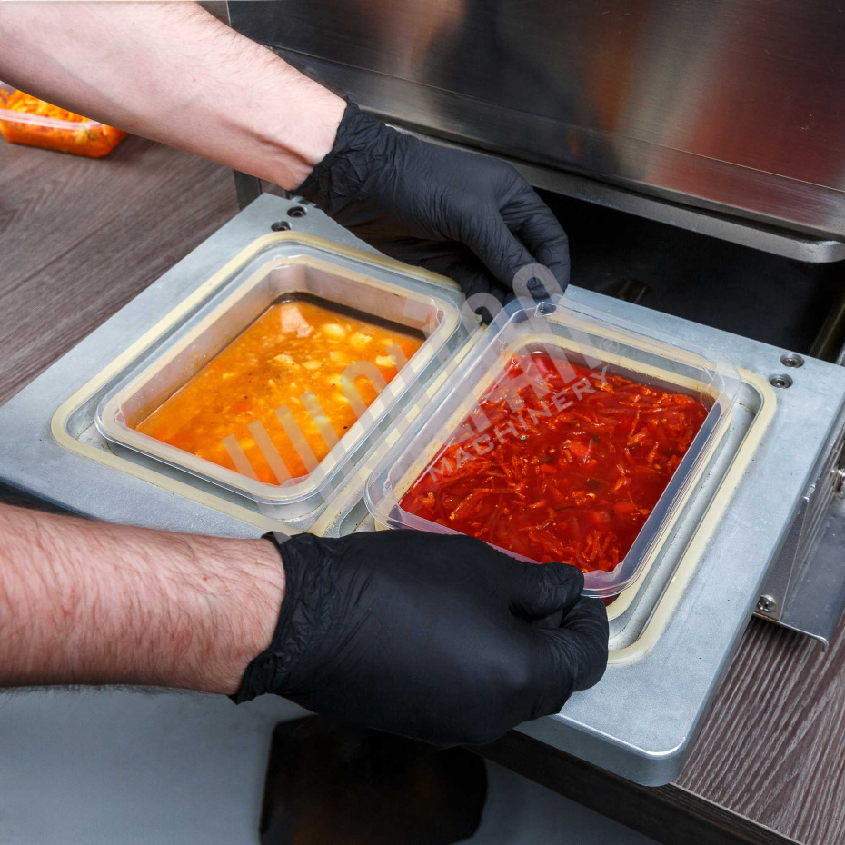 Запайщик лотков HL-95A SS (187х137x63 мм, 2 лотка за цикл)  Hualian - Купить с доставкой по всей России - 6