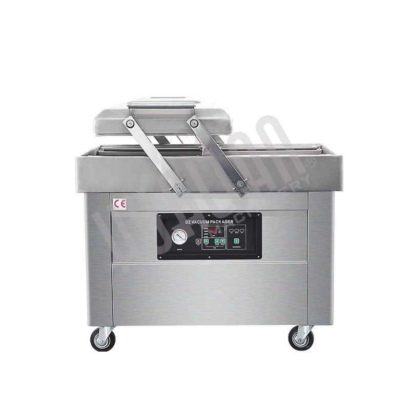 Напольная двухкамерная вакуум-упаковочная машина DZ-400/2SB SS (нерж.) Hualian - Купить с доставкой по всей России