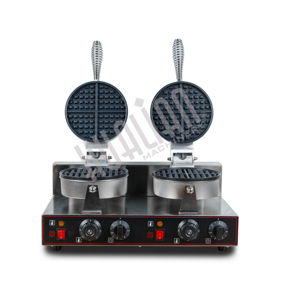 Вафельница для объемных вафель HWB-2 (2 секции, круг) Hualian - Купить с доставкой по всей России - 4