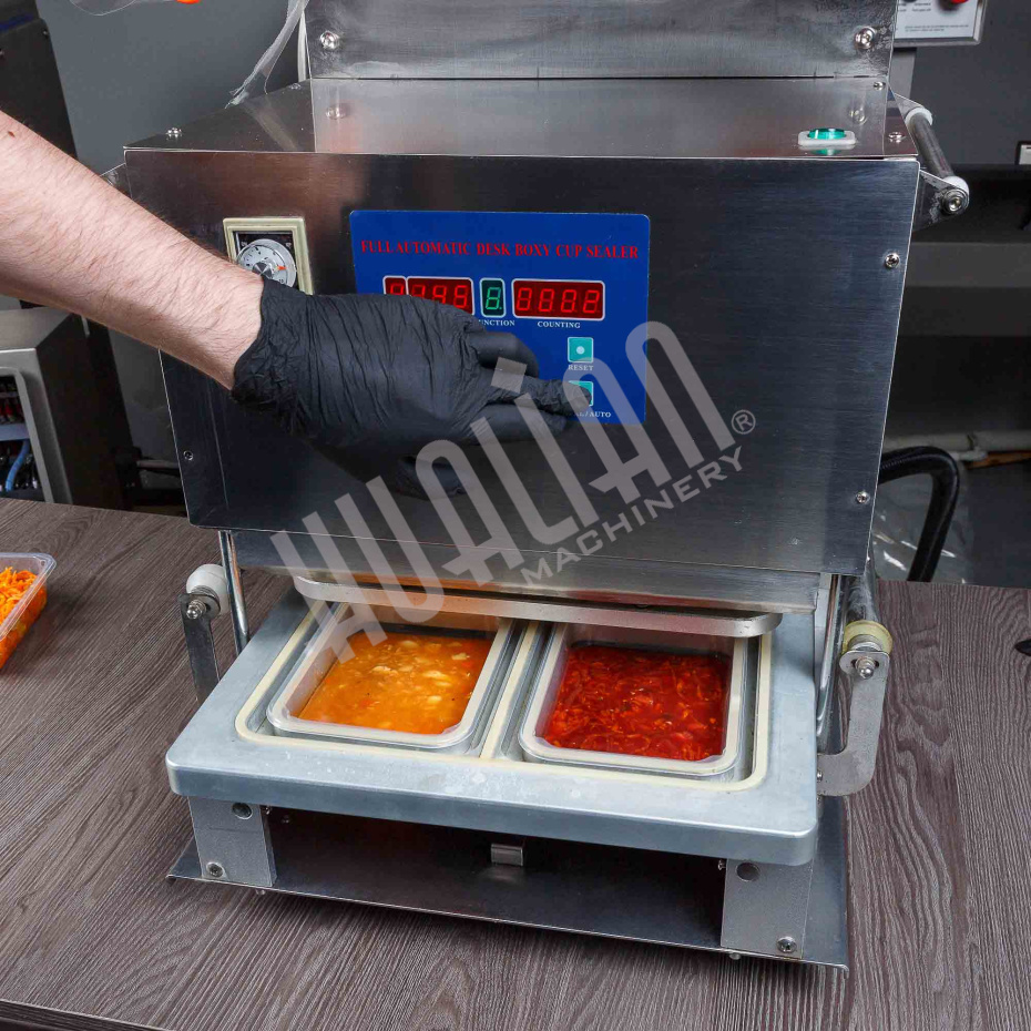 Запайщик лотков HL-95A SS (187х137x63 мм, 2 лотка за цикл)  Hualian - Купить с доставкой по всей России - 7