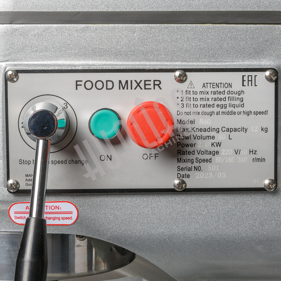 Планетарный миксер B40 (380V) Hualian - Купить с доставкой по всей России - 8