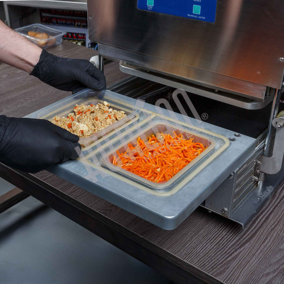 Запайщик лотков HL-95A SS (187х137x63 мм, 2 лотка за цикл)  Hualian - Купить с доставкой по всей России - 3