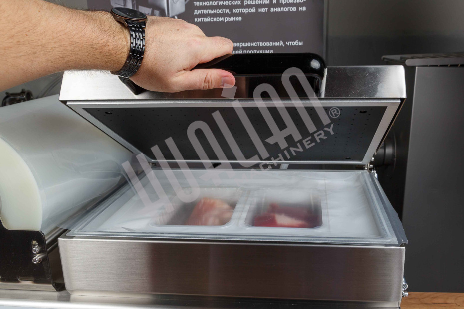 Скин-упаковочная машина HLV-300VST NEW на два лотка (глубина лотка 55 мм) Hualian - Купить с доставкой по всей России - 19