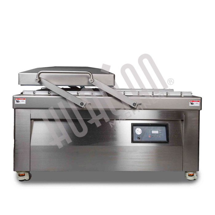 Напольная двухкамерная вакуум-упаковочная машина HVC-720S/2B SS (обрезка) Hualian - Купить с доставкой по всей России