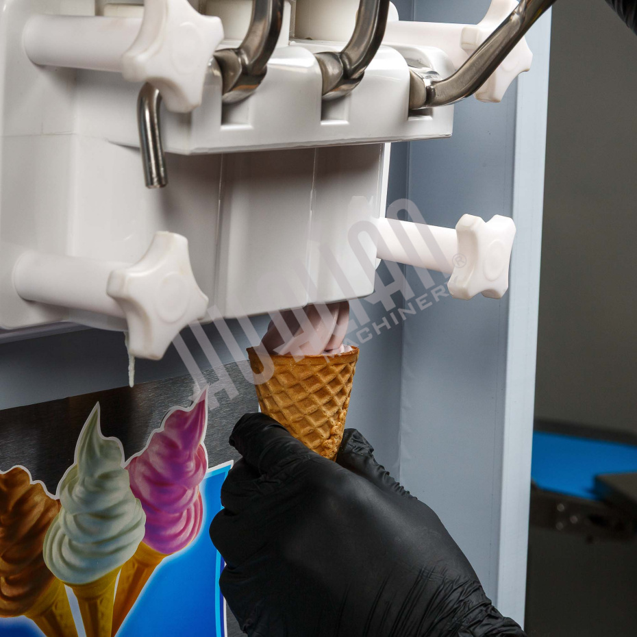 Фризер для мягкого мороженого HIM-03 с функцией ночного хранения и помпой (3 рожка) Hualian - Купить с доставкой по всей России - 10