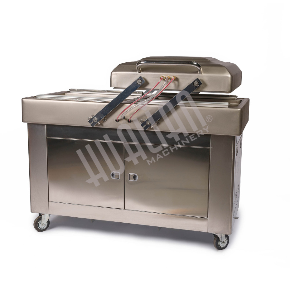 Напольная двухкамерная вакуум-упаковочная машина DZ-500/2SB SS (нерж.) Hualian - Купить с доставкой по всей России - 2