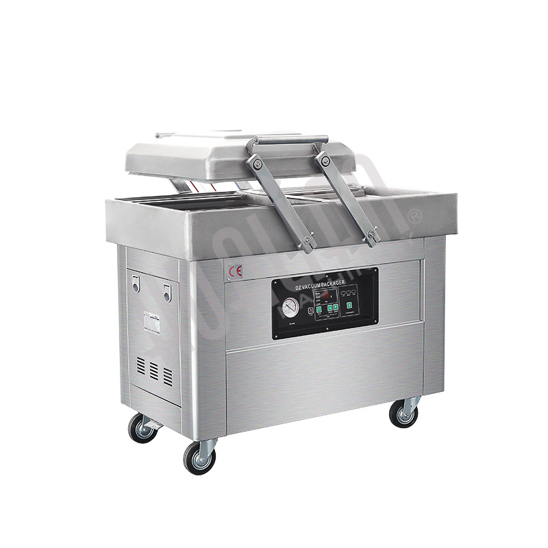 Напольная двухкамерная вакуум-упаковочная машина DZ-400/2SB SS (нерж.) Hualian - Купить с доставкой по всей России - 2