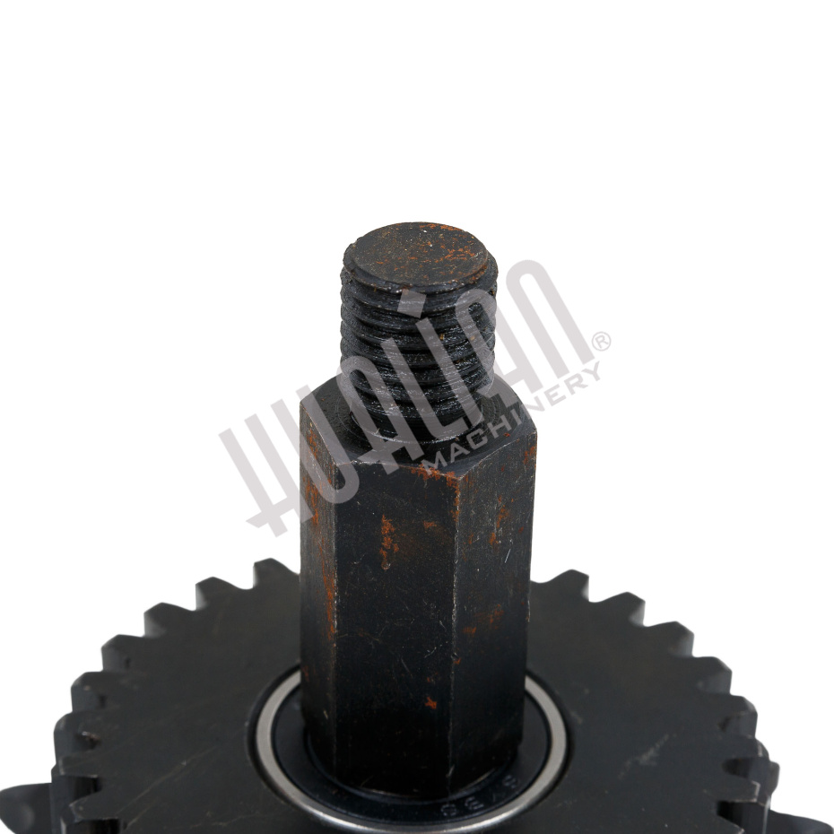 Двойная звездочка привода узла горизонтальной запайки в сборе со стойкой для DXDK-40 Hualian - Купить с доставкой по всей России - 3