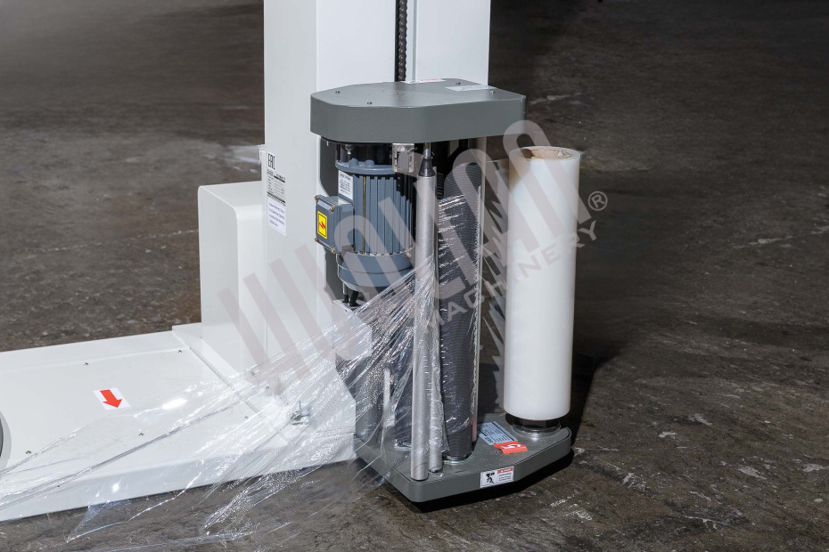 Паллетоупаковщик HL-1500 Economical с моторизированной кареткой с престрейчем Hualian - Купить с доставкой по всей России - 5