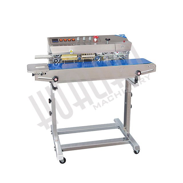 Роликовый конвейерный запайщик горизонтальный на консоли FRM-810III Hualian - Купить с доставкой по всей России - 3