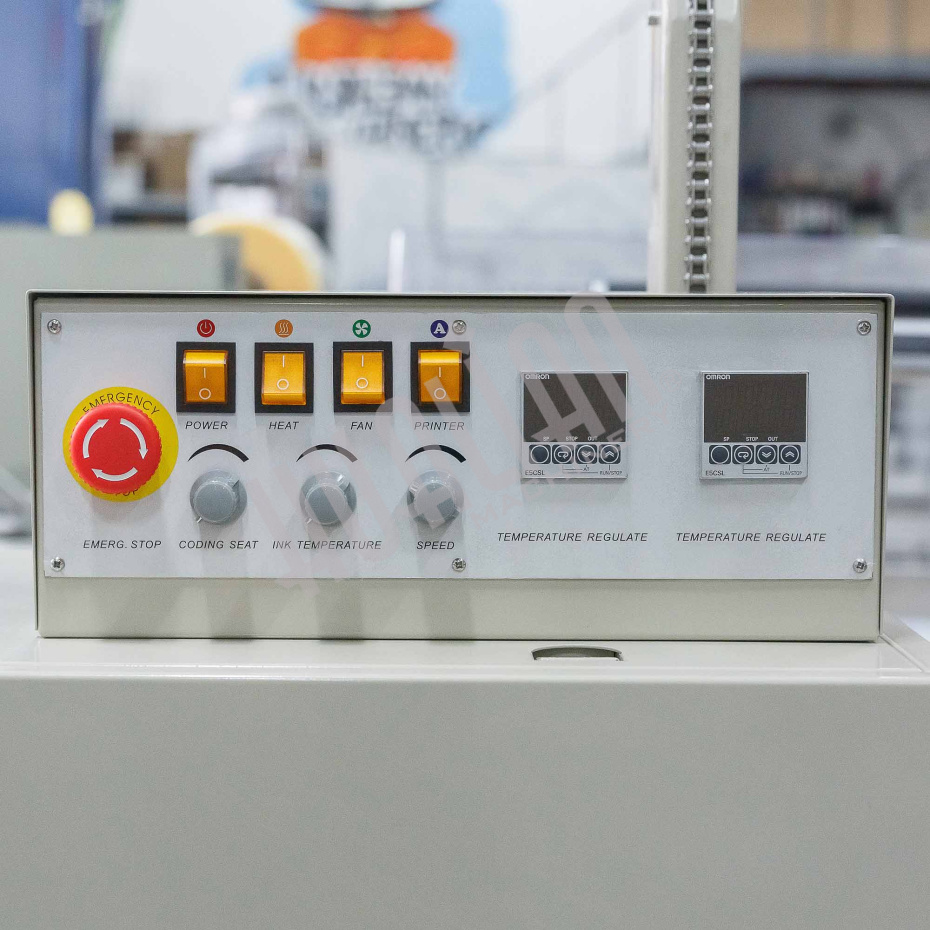 Роликовый конвейерный запайщик FRM-1370LD  (с датером. опция от края 110мм) Hualian - Купить с доставкой по всей России - 4