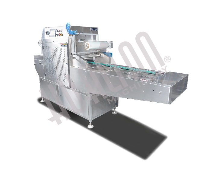 Автоматический запайщик лотков с функцией вакуумной газации HVT-450A/2 V2 (нерж., лоток 187*137) Hualian - Купить с доставкой по всей России