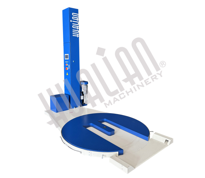 Паллетоупаковщик HL-1650F Pro с E-платформой с моторизированной кареткой с престрейчем Hualian - Купить с доставкой по всей России