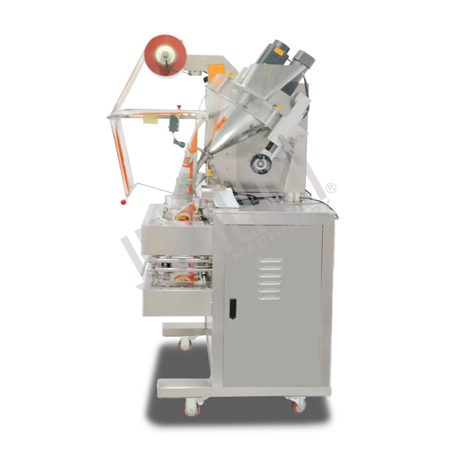 Автоматическая фасовочно-упаковочная машина DXDF-320RH-E (нерж., 4-х шовн. пакет, 15-100 мл, W пленки 240 мм, насечка, зубч. нож) Hualian - Купить с доставкой по всей России - 2