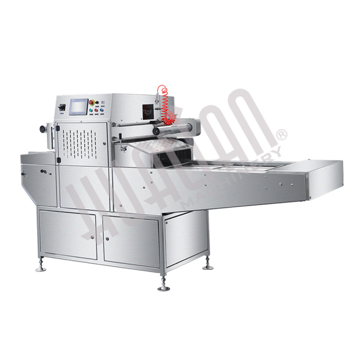 Автоматический конвейерный запайщик лотков с функцией вакуумизации и газации HVT-450A (210х148) Hualian - Купить с доставкой по всей России