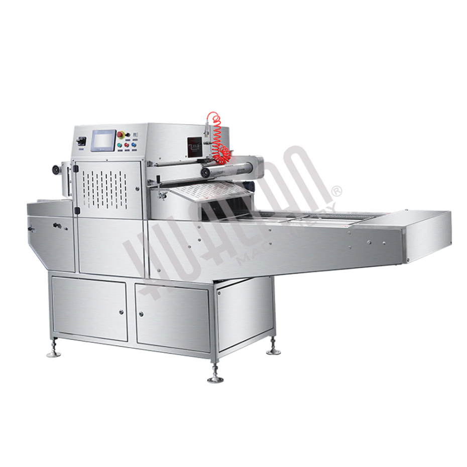 Автоматический конвейерный запайщик лотков с функцией вакуумизации и газации HVT-450A (210х148) Hualian - Купить с доставкой по всей России