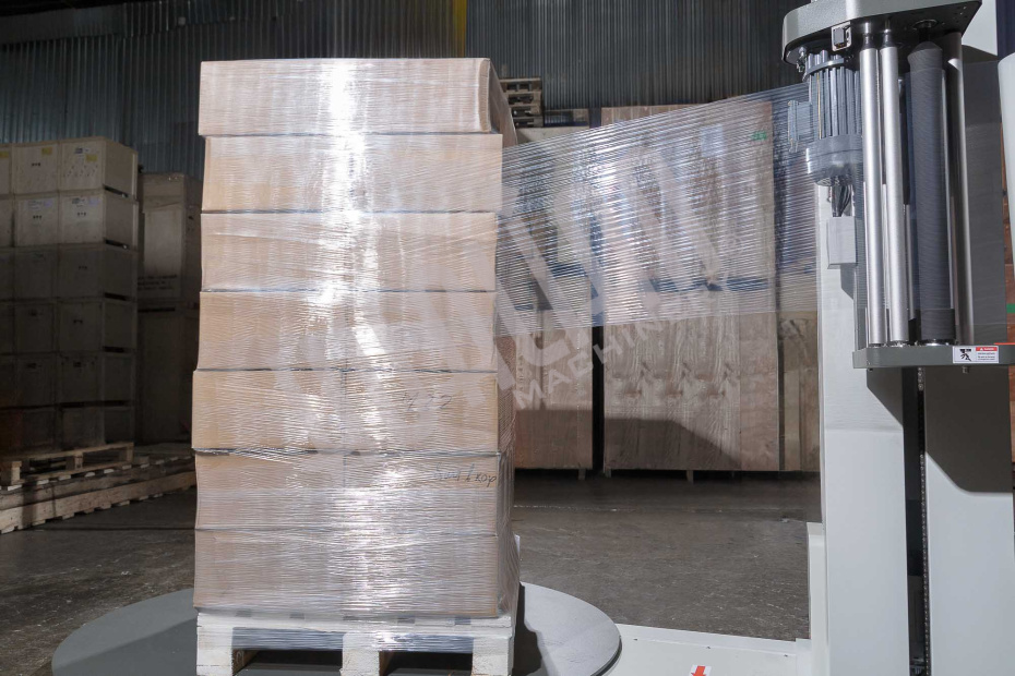 Паллетоупаковщик HL-1500 Economical с моторизированной кареткой с престрейчем Hualian - Купить с доставкой по всей России - 10