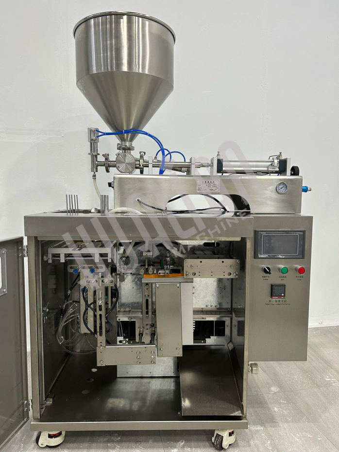 Мини дой-пак линия с поршневым дозатором HLDX-9018G Hualian - Купить с доставкой по всей России - 3