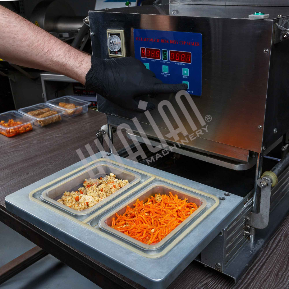 Запайщик лотков HL-95A SS (187х137x63 мм, 2 лотка за цикл)  Hualian - Купить с доставкой по всей России - 4