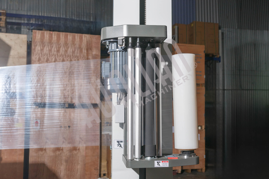 Паллетоупаковщик HL-1500 Economical с моторизированной кареткой с престрейчем Hualian - Купить с доставкой по всей России - 7