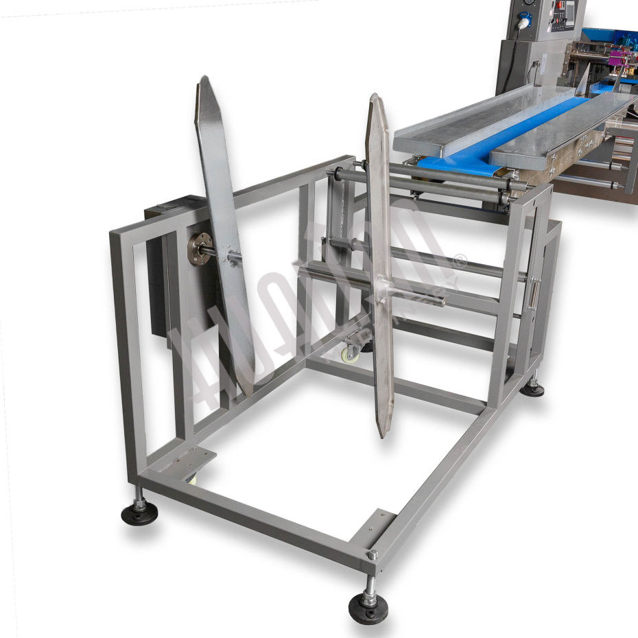 Автоматическая горизонтальная упаковочная машина DXDZ-600XD под ВПП (3 servo, лент. 250 мм, рег. форм., min bag L 130, H 120, трансп.попереч.запайки) Hualian - Купить с доставкой по всей России - 12