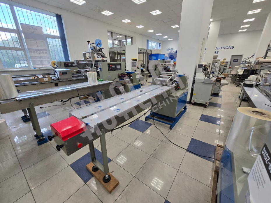 Горизонтальная упаковочная машина DXDZ-250B NEW (2 ножа, bag L 65-190 mm, S 200 mm, H-40 mm) (Выставочный образец) Hualian - Купить с доставкой по всей России - 4