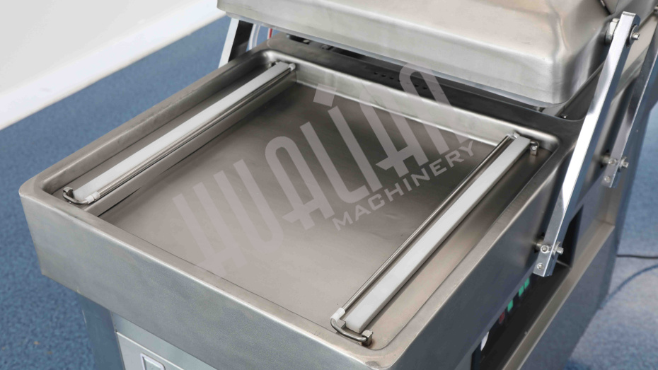 Напольная двухкамерная вакуум-упаковочная машина DZ-400/2SB SS (нерж.) Hualian - Купить с доставкой по всей России - 8