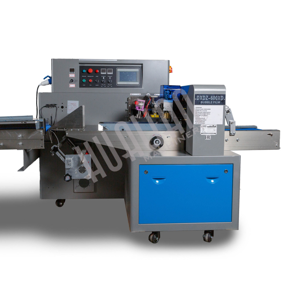 Автоматическая горизонтальная упаковочная машина DXDZ-600XD под ВПП (3 servo, лент. 250 мм, рег. форм., min bag L 130, H 120, трансп.попереч.запайки) Hualian - Купить с доставкой по всей России - 8